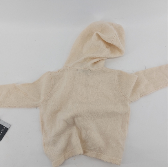 Tahari Cashmere Hooded Cardigan Size 6-9 Months Cream Colored - Picture 2 of 6